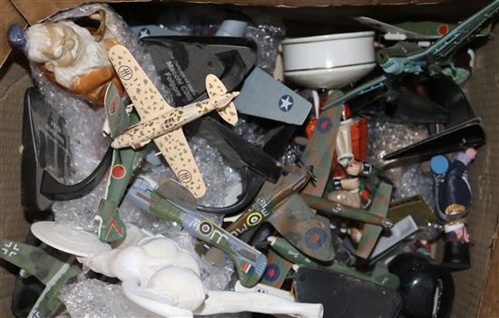 Collection of model & toy planes, helicopters etc